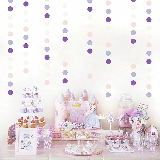 Purple-White Pink Birthday Party-Decorations Streamers - 52FT Girl Women - Image 5
