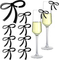 50 Pcs Bows Drink Tags Coquette Bow Wine Glass Charms Acrylic Bowknot Drink Tag by Colingmill