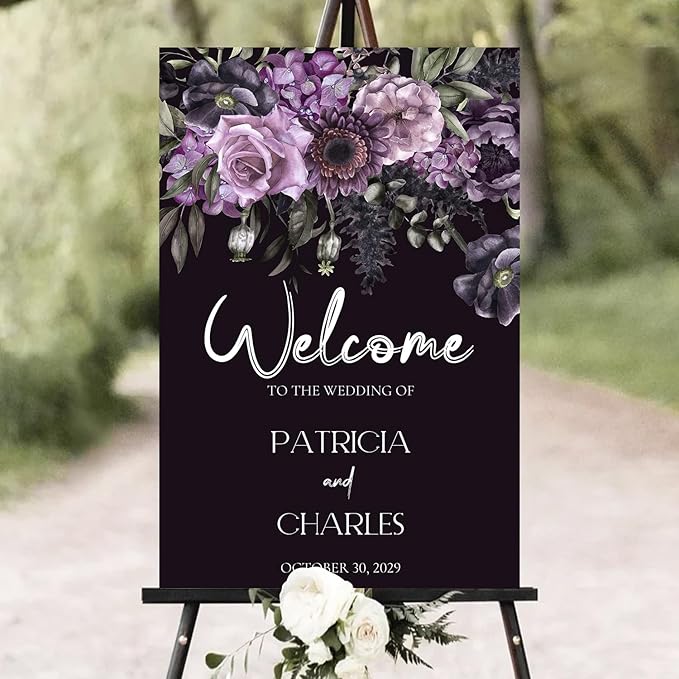 Gothic Wedding Welcome Sign by Mapileng%E2%84%A2
