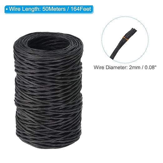 PATIKIL 164 Feet Floral Bind Wire Wrap Twine, 2mm Florist Wire Iron Wire Paper - Image 2