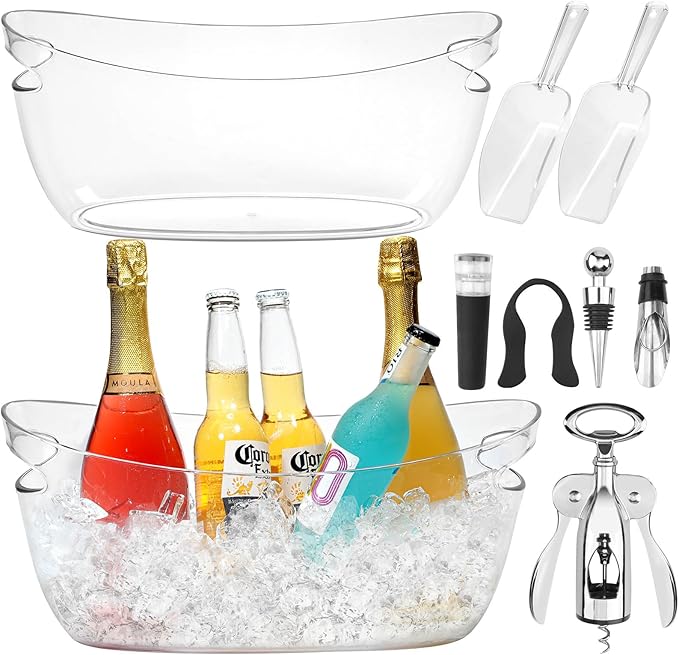 KITHELP 2 PCS Ice Buckets for Parties, 5.5L Ice Bucket by KITHELP