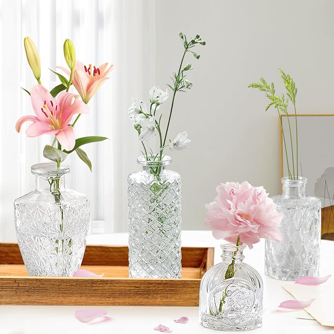 Bud Vases - in Bulk 24, Vintage Small Glass Bud Vases - Image 7