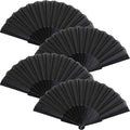 HUNANBANG 4 Pieces Folding Hand Fans Church Wedding Gift, Party Favors by HUNANBANG