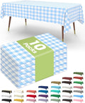 Pureegg Plastic Table Cloth Disposable 10 Pack, 54 x 108 Inch Table Cloths by Pureegg