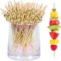 300Pcs Fancy Toothpicks for Appetizers, 4.7Inch Gold Pearl Cocktail Picks For by Unknown