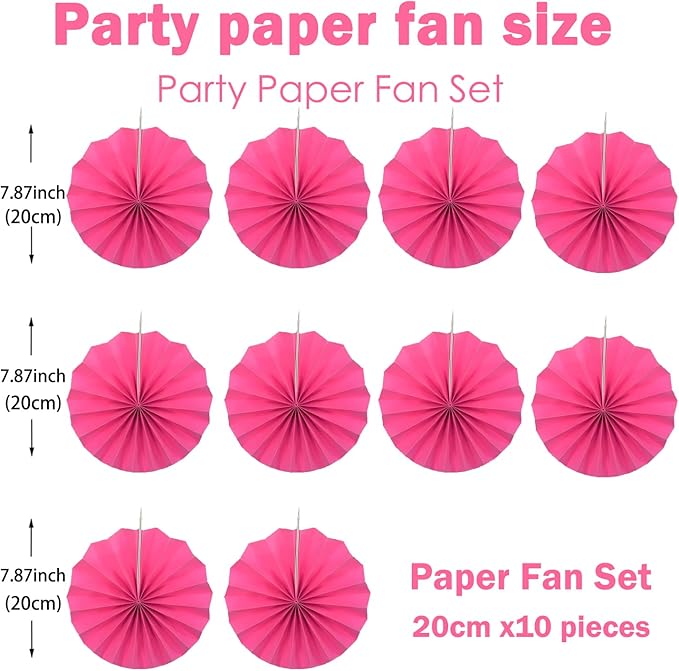 BARTHEW Red Graduation Party Decor, Girls Party Decorations, Party Supplies 8in - Image 2