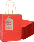 qiqee 24 Pcs Red Mini Paper Gift Bags by Qiqee
