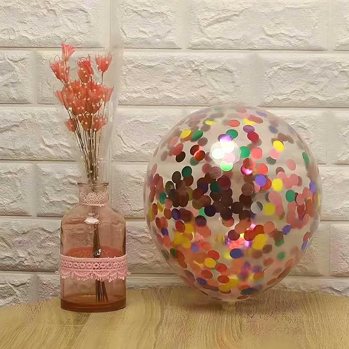 Multi Color Round Foil Confetti Beautiful Rainbow Metallic Table Confetti - Image 3