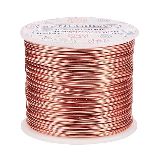 BENECREAT 15 Gauge 220FT Aluminum Jewelry Craft Wire by BENECREAT