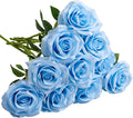 Artificial Rose 10pcs Open Flower Bouquet Faux Rose Stems by IUKnot