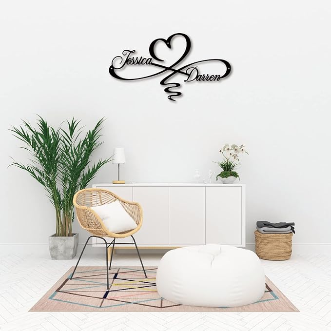 Personalized Infinity Symbol, Metal Love Sign, Love Sign Infinity Heart Sign - Image 2