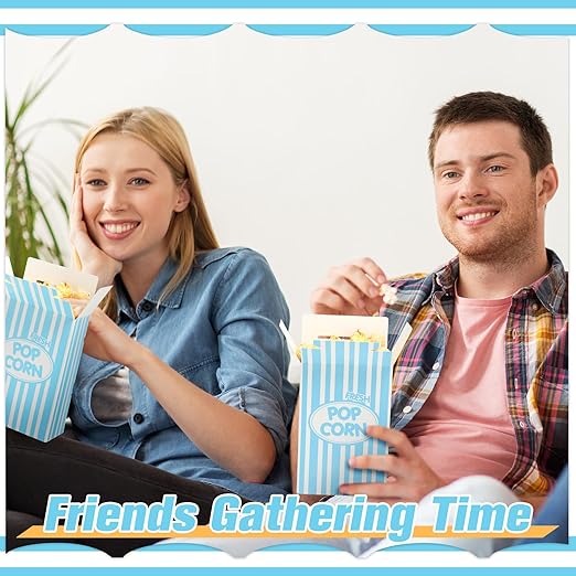 Xinnun 200 Pcs Paper Popcorn Boxes 1 oz Close Top Oil Proof Disposable Popcorn - Image 5