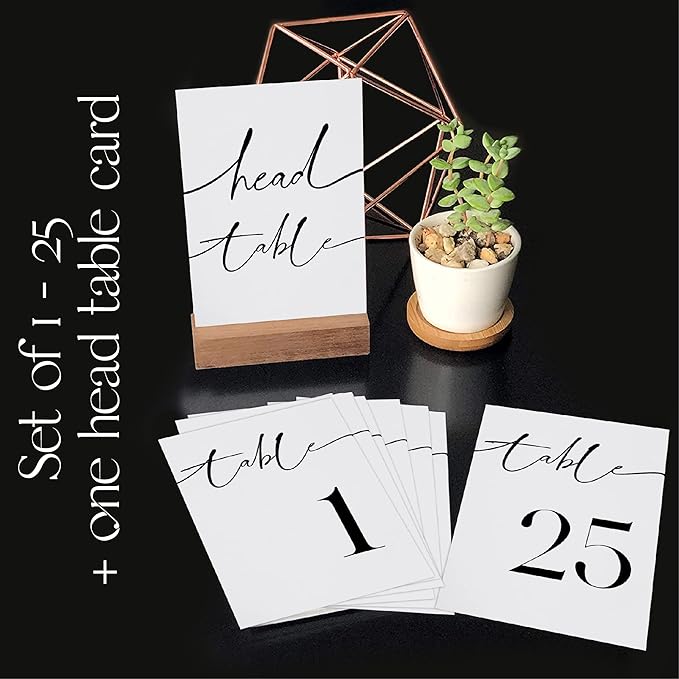 26 Pieces Table Numbers for Wedding Reception, Table Number 1-25 - Image 5