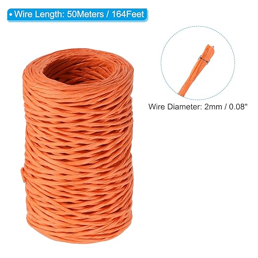 PATIKIL 164 Feet Floral Bind Wire Wrap Twine, 2mm Florist Wire Iron Wire Paper - Image 2