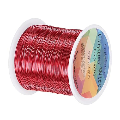 0.4mm Jewelry Wire, 26 Gauge 328FT Craft Wire Copper Beading Wire by MMETERXITY