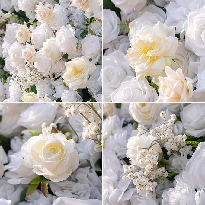 Artificial Luxury‌ Flower Wall Panels, Gorgeous 3D Silk Floral Backdrop - Image 3