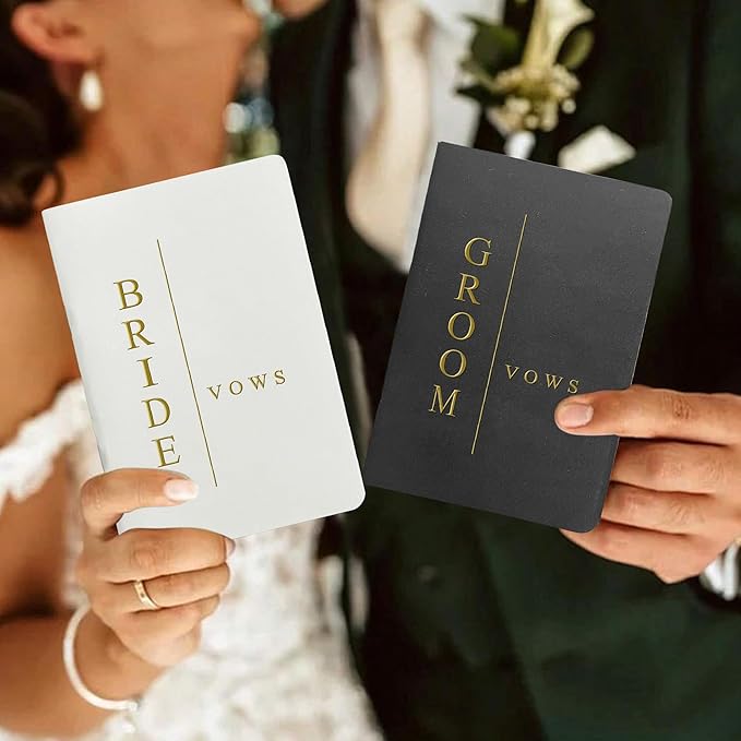 Vow Books His and Hers Wedding Vow Books Bride and Groom - Image 6