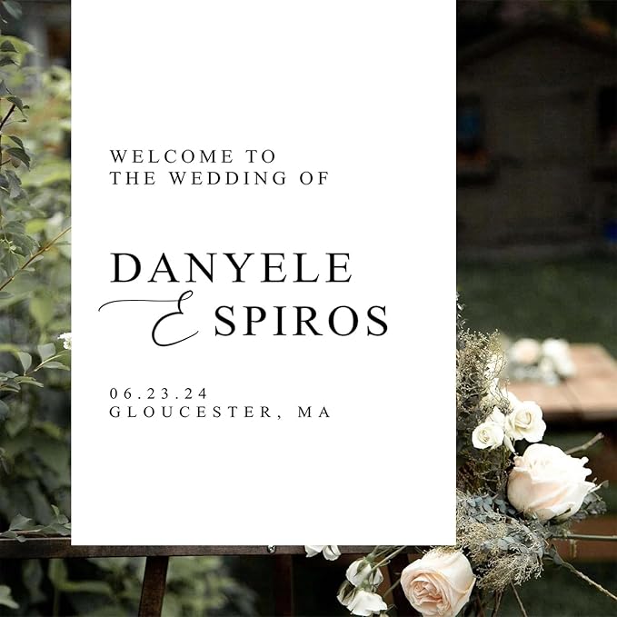 Modern Simple Wedding Welcome Signs, Customized Wedding Welcome Sign, Custom - Image 4