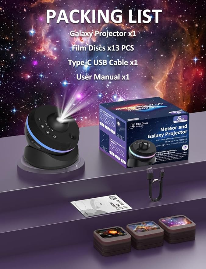 Planetarium Galaxy Projector, 13 in 1 Star Light Projector Starry Sleep Night - Image 7