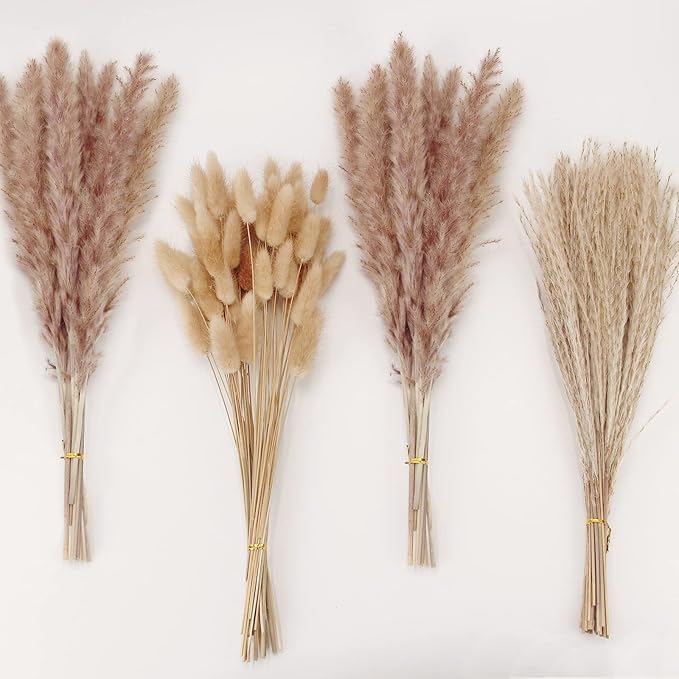 Natural Dried Pampas Grass Decor, Reed Grass Bouquet by ANPROOR