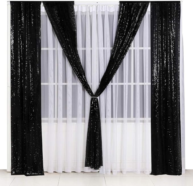 SquarePie Sequin Backdrop Curtain Non-Transparent Background Sparkly - Image 8