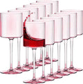 Plastic Goblets Wine Glasses - 12Oz Acrylic Wine Glasses Origami Unbreakable by Lueumxc