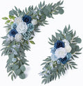 ponatia Wedding Arch Flowers, Artificial Dusty Blue Flowers & Welcome Signs by ponatia