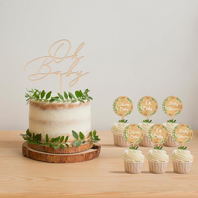 Custom Cupcake Toppers Cake Decorations in Wood - Image 5
