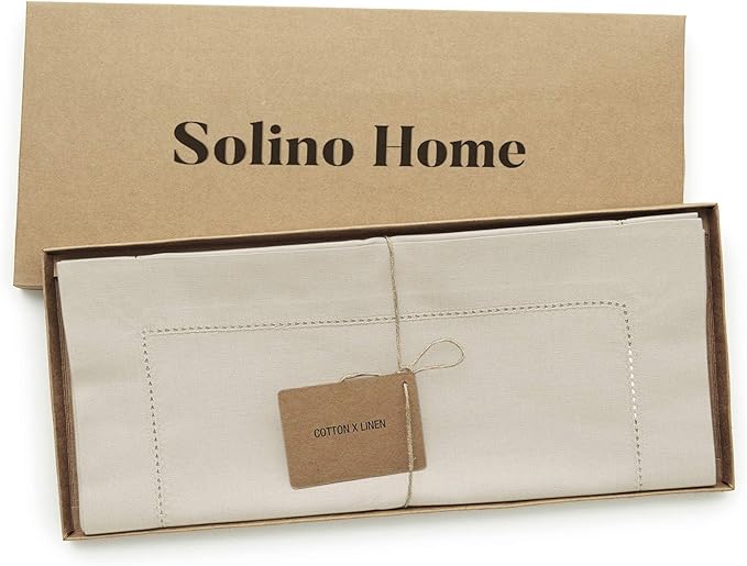 Solino Home Linen Hemstitch Table Runner 48 Inches - Image 6