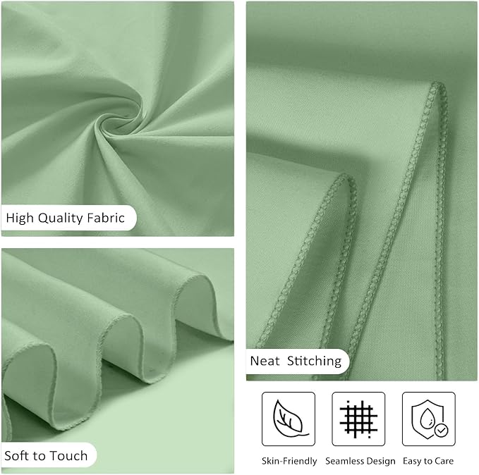 8 Pack Sage Green Tablecloth 60 x 126 Inch Rectangular Tablecloths - Image 4