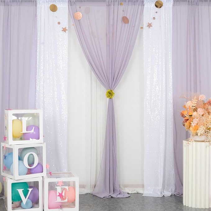 DUOBAO Sheer Curtains 2 Panels Light Gray 29x96 Inches - Image 4
