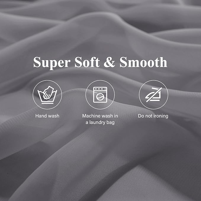 2 Pack 10 Ft Chiffon Table Runner Grey Gauze Long Table Runners 27x120 Inches - Image 7