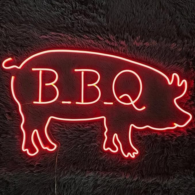 BBQ pig Led Sign, Pig Led Sign, Wall Decor, Animal Neon Sign, Custom Neon Sign - Image 5
