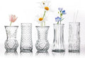Glass Bud Vase, Transparent Cylindrical, Vintage Style, Wedding Centerpiece by Yabool