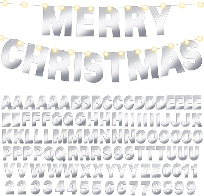 TaoBary 112 Pcs DIY Letter Kit Glitter Customizable Banner Letters Include 107 - Image 8