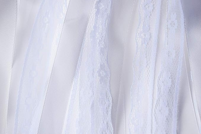 Kingsnow 50 Pack White Lace Ribbon Wands Wedding Streamers - Image 4