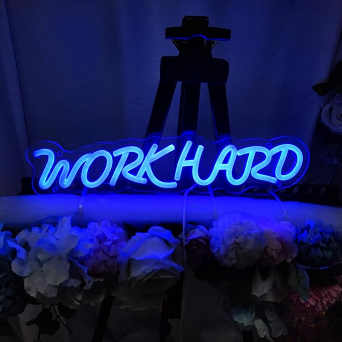 Work Hard Neon Signs for Wall Decor, Neon Light Sign LED Signs for Wall Light - Image 4
