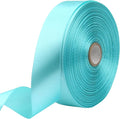 Lake Blue Solid Satin Ribbon 1 Inch 50 Yards Solid Polyester Fabric Ribbon by Riunbb