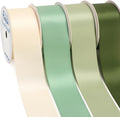 Ribbli Sage Green Satin Ribbon 1-1/2 Inch x 4 Rolls Total 40 Yards- by Ribbli