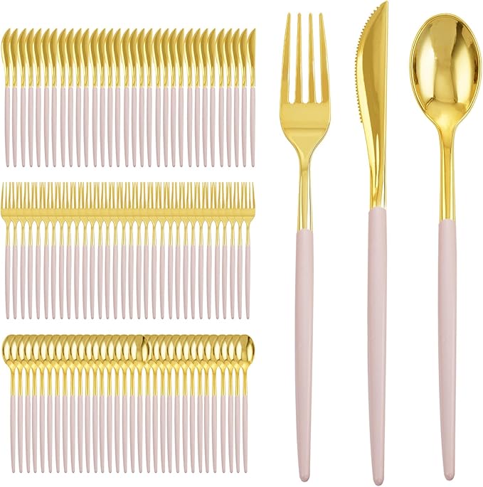 I00000 300 Pack Gold Silverware by I00000