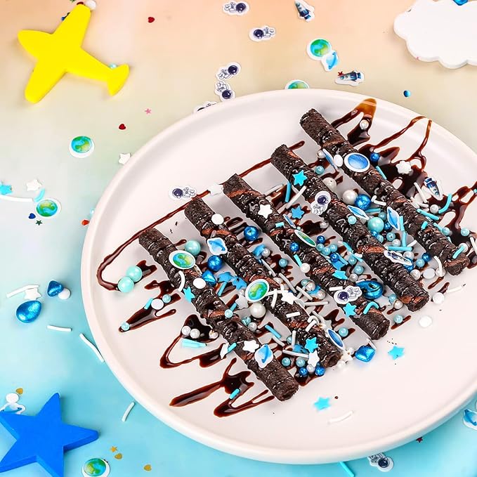 Blue Sprinkles for Cake Decorating 7ounce - Image 3