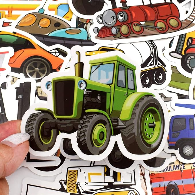 QTL Truck Stickers for Kids Boys Tractor Stickers for Water Bottles Easter - Image 6