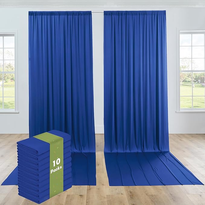 PartyVillage 50ft×15ft Royal Blue Backdrop Curtain - Image 2