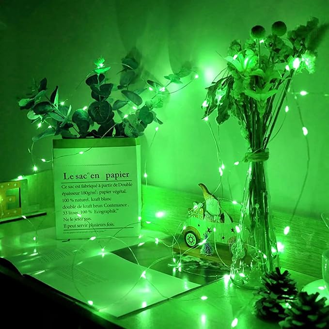50 Pack Green Fairy Lights 7Ft 20 LED Twinkle String Lights 3 Modes Battery - Image 5