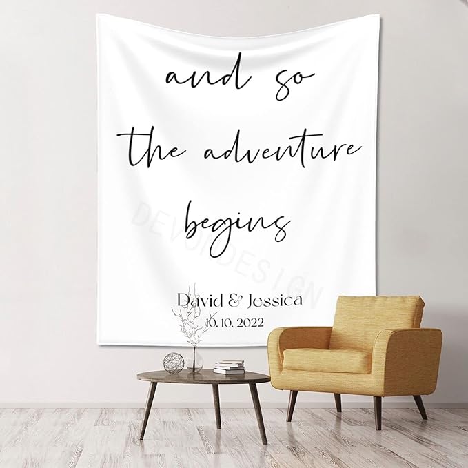And So The Adventure Begins Custom Tapestry - Image 4