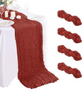 4 Pack Terracotta Cheesecloth Table Runner 35x120 Inch Boho Gauze Fabric Cheese by AIRIT+LOVELY