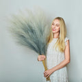 Faux Pampas Grass Decor, 6 Stems Artificial Pampas Grass by EVODIS