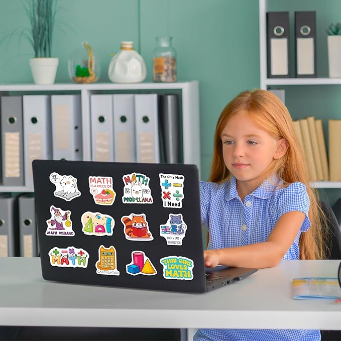 200 PCS Math Stickers for Kids Teens Students, Math Vinyl Stickers for Water - Image 6