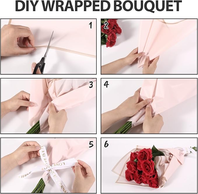 NESCCI 20 Sheet Flower Wrapping Paper - Image 5
