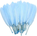 FeelfunFeather 120pcs Sky Blue Goose Cochettes Feather Natural Bulk 4-6 inch by FeelFunFeather